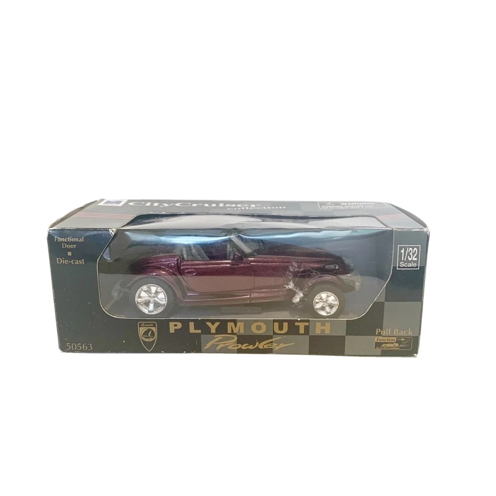 Vintage Metallic Purple Plymouth Prowler Convertible Diecast Car 1/32 Scale 2000